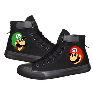 Game Super Mario #2 Cosplay Shoes High Top Canvas Sneakers