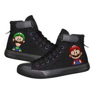 Game Super Mario #4 Cosplay Shoes High Top Canvas Sneakers