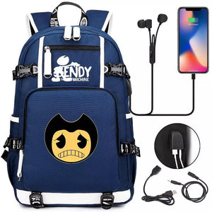 Bendy #6 USB Charging Backpack School NoteBook Laptop Travel Bags