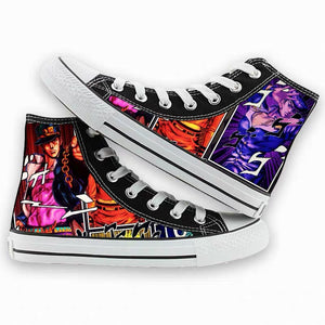 JoJo's Bizarre Adventure #1 Cosplay Shoes Canvas Sneakers For Kids