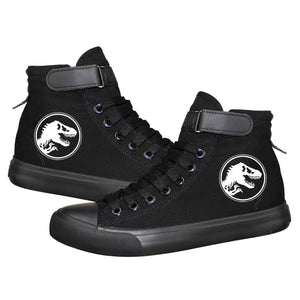 Jurassic World Dinosaur #2 Cosplay Shoes High Top Canvas Sneakers
