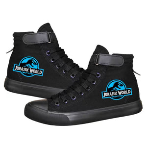 Jurassic World Dinosaur #3 Cosplay Shoes High Top Canvas Sneakers