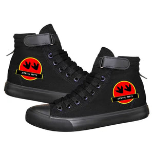 Jurassic World Dinosaur #4 Cosplay Shoes High Top Canvas Sneakers