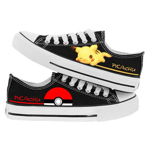 Pocket Monster Pokemon Go Pikachu Cosplay Shoes Canvas Sneakers For Kids