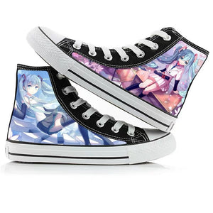 Hatsune Miku #1 Cosplay Shoes Canvas Sneakers For Kids