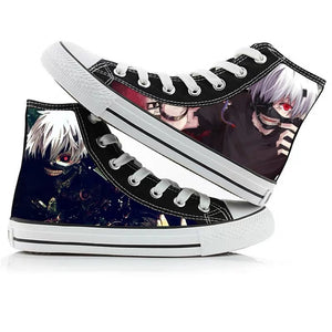Tokyo Ghoul Kaneki Ken #5 Cosplay Shoes High Top Canvas Sneakers For Kids