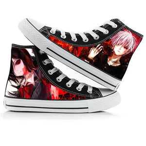 Tokyo Ghoul Kaneki Ken #12 Cosplay Shoes High Top Canvas Sneakers For Kids