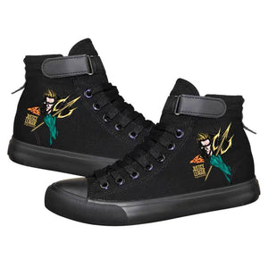 Aquaman Arthur Curry #1 High Tops Casual Canvas Shoes Unisex Sneakers