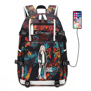 DARLING in the FRANXX Haruka Tomatsu 002 #6 USB Charging Backpack School NoteBook Laptop Travel Bags