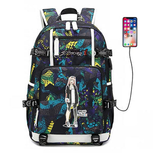 DARLING in the FRANXX Haruka Tomatsu 002 #6 USB Charging Backpack School NoteBook Laptop Travel Bags