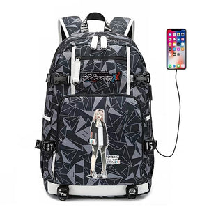 DARLING in the FRANXX Haruka Tomatsu 002 #6 USB Charging Backpack School NoteBook Laptop Travel Bags