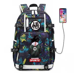 Dragon Ball Goku #6 USB Charging Backpack School NoteBook Laptop Travel Bags