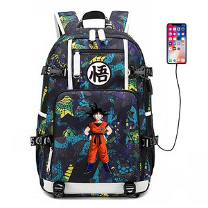 Dragon Ball Goku #10 USB Charging Backpack School NoteBook Laptop Travel Bags