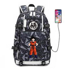 Dragon Ball Goku #10 USB Charging Backpack School NoteBook Laptop Travel Bags