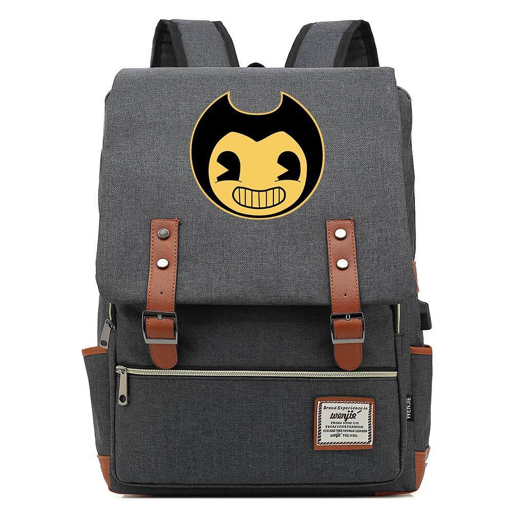Bendy Canvas Travel Backpack School Bag