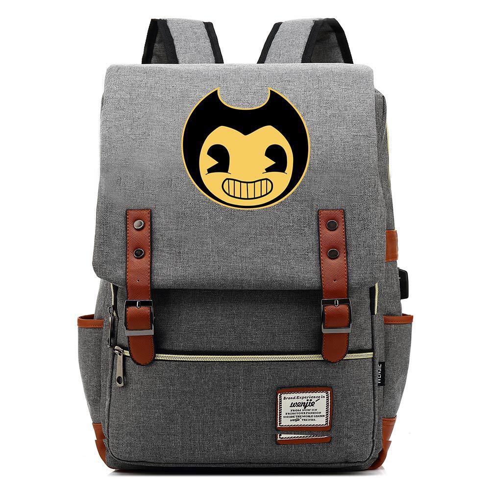 Bendy Canvas Travel Backpack School Bag