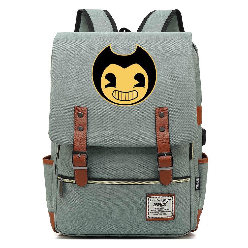 Bendy Canvas Travel Backpack School Bag