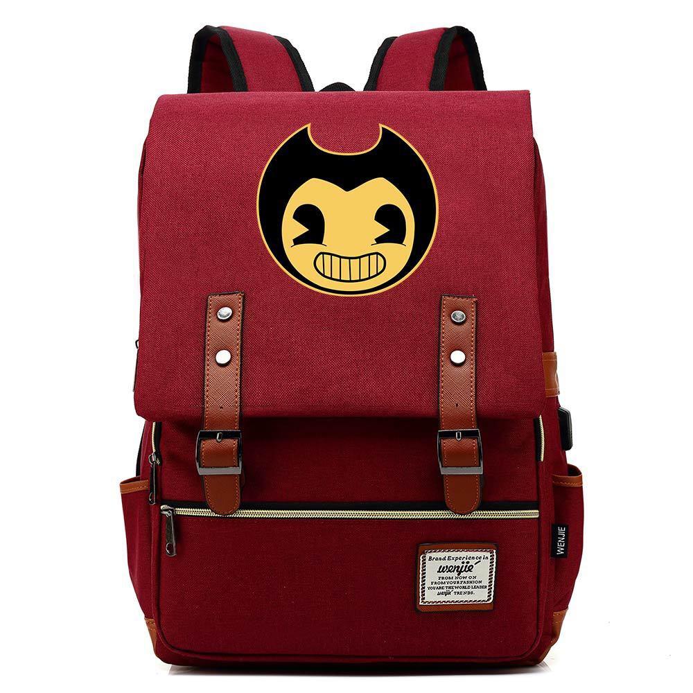 Bendy Canvas Travel Backpack School Bag