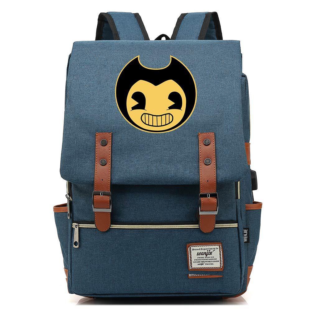 Bendy Canvas Travel Backpack School Bag
