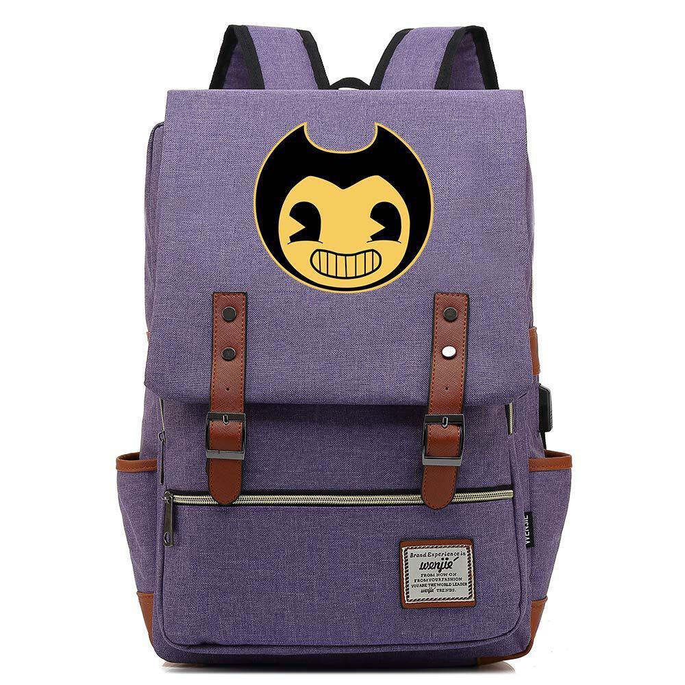 Bendy Canvas Travel Backpack School Bag