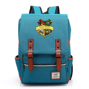 Harry Potter Gryffindor Hufflepuff Ravenclaw Slytherin Canvas Travel Backpack School Bag