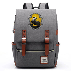 Harry Potter Hufflepuff #1 Canvas Travel Backpack School Bag