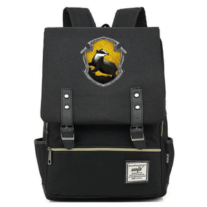 Harry Potter Hufflepuff #1 Canvas Travel Backpack School Bag