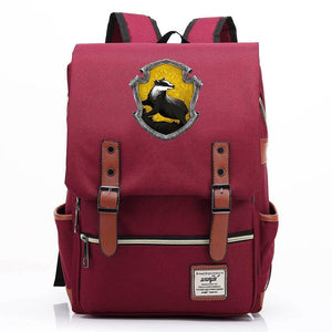 Harry Potter Hufflepuff #1 Canvas Travel Backpack School Bag