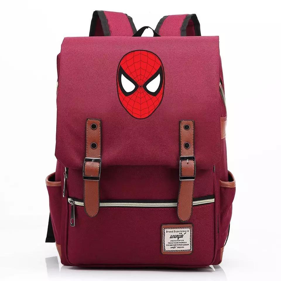 Spider Man Superhero Canvas Travel Backpack Notebook School Bag