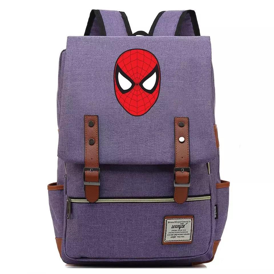 Spider Man Superhero Canvas Travel Backpack Notebook School Bag