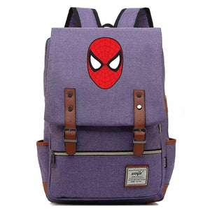 Spider Man Superhero Canvas Travel Backpack Notebook School Bag