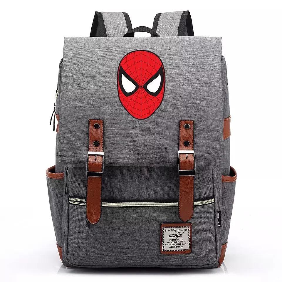 Spider Man Superhero Canvas Travel Backpack Notebook School Bag
