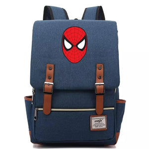 Spider Man Superhero Canvas Travel Backpack Notebook School Bag