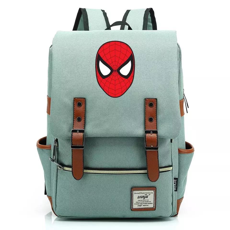 Spider Man Superhero Canvas Travel Backpack Notebook School Bag