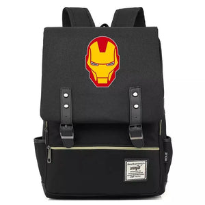 Iron Man Superhero Canvas Travel Backpack Notebook School Bag