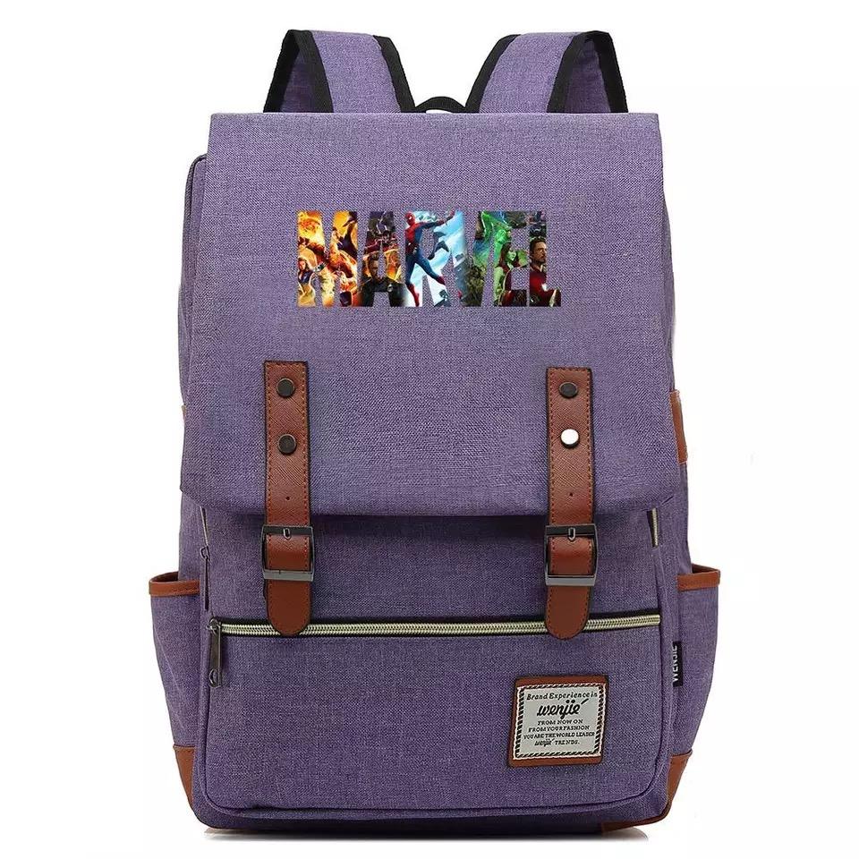 Marvel Comics Canvas Travel Backpack Notebook School Bag