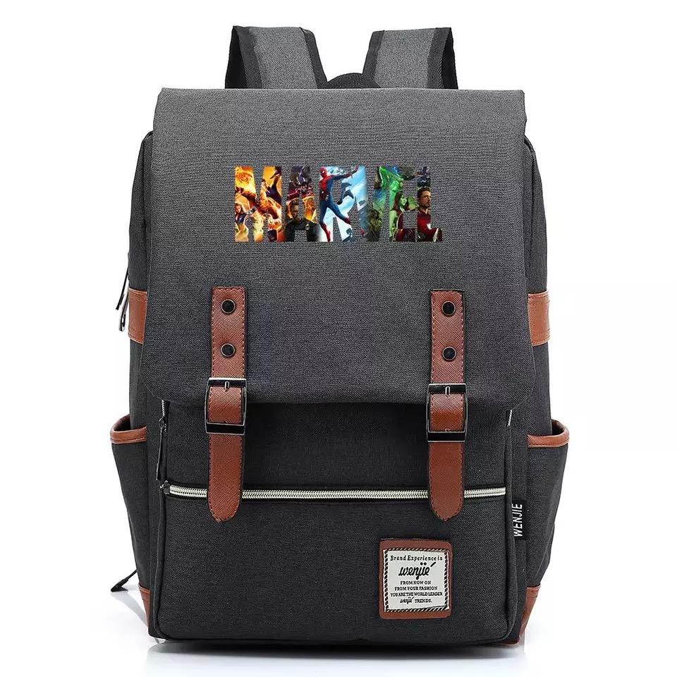 Marvel Comics Canvas Travel Backpack Notebook School Bag