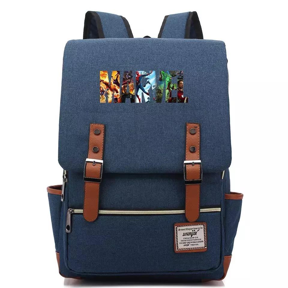 Marvel Comics Canvas Travel Backpack Notebook School Bag