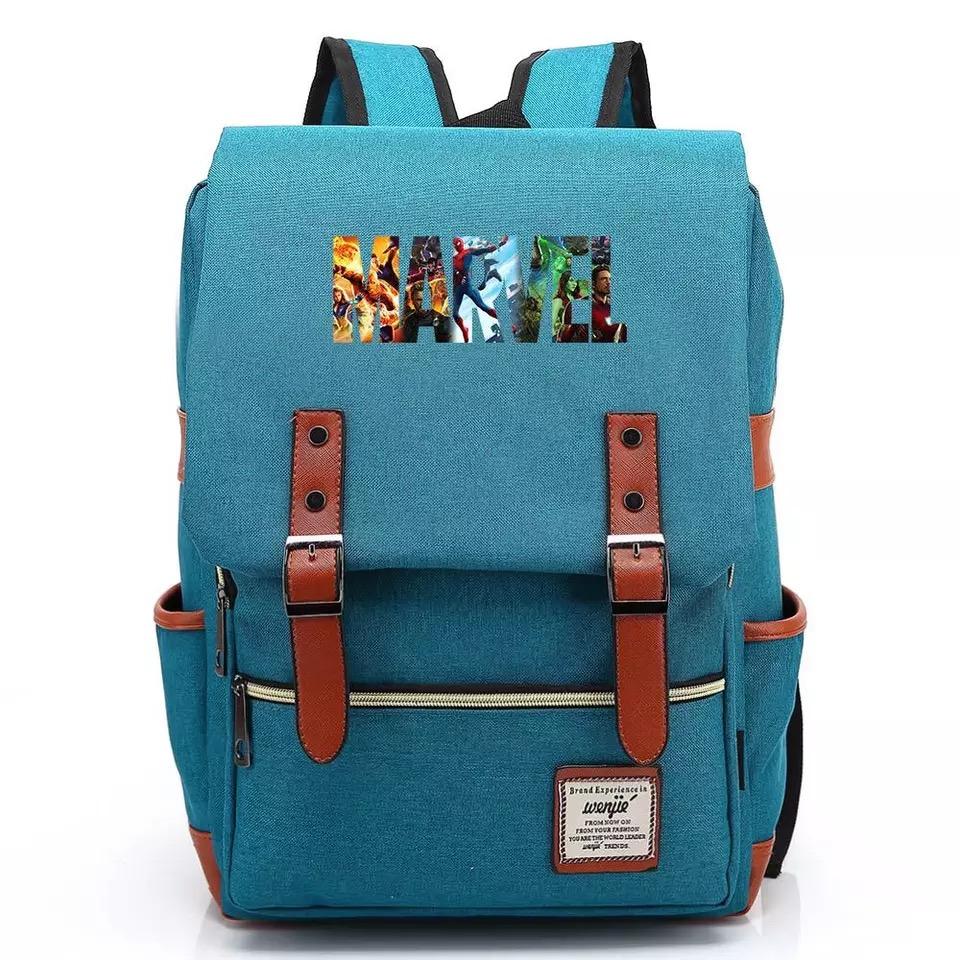 Marvel Comics Canvas Travel Backpack Notebook School Bag