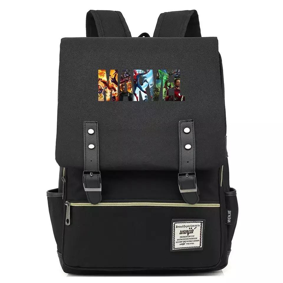 Marvel Comics Canvas Travel Backpack Notebook School Bag