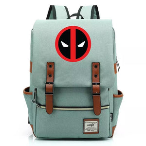 Deadpool Superhero Canvas Travel Backpack Notebook School Bag