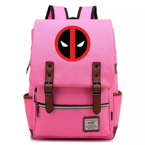 Deadpool Superhero Canvas Travel Backpack Notebook School Bag