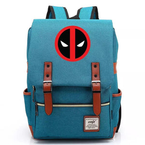 Deadpool Superhero Canvas Travel Backpack Notebook School Bag