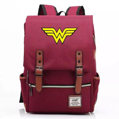 DC Wonder Woman Diana Prince Canvas Travel Backpack Notebook School Bag