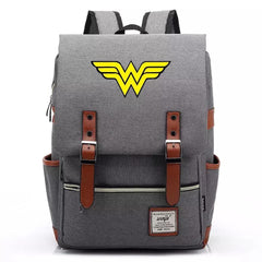 DC Wonder Woman Diana Prince Canvas Travel Backpack Notebook School Bag