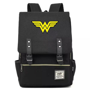 DC Wonder Woman Diana Prince Canvas Travel Backpack Notebook School Bag