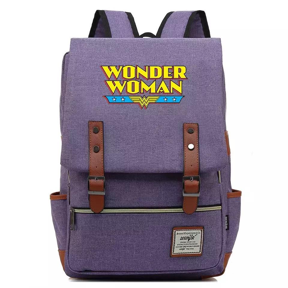 DC Wonder Woman Diana Prince #1 Canvas Travel Backpack Notebook School Bag