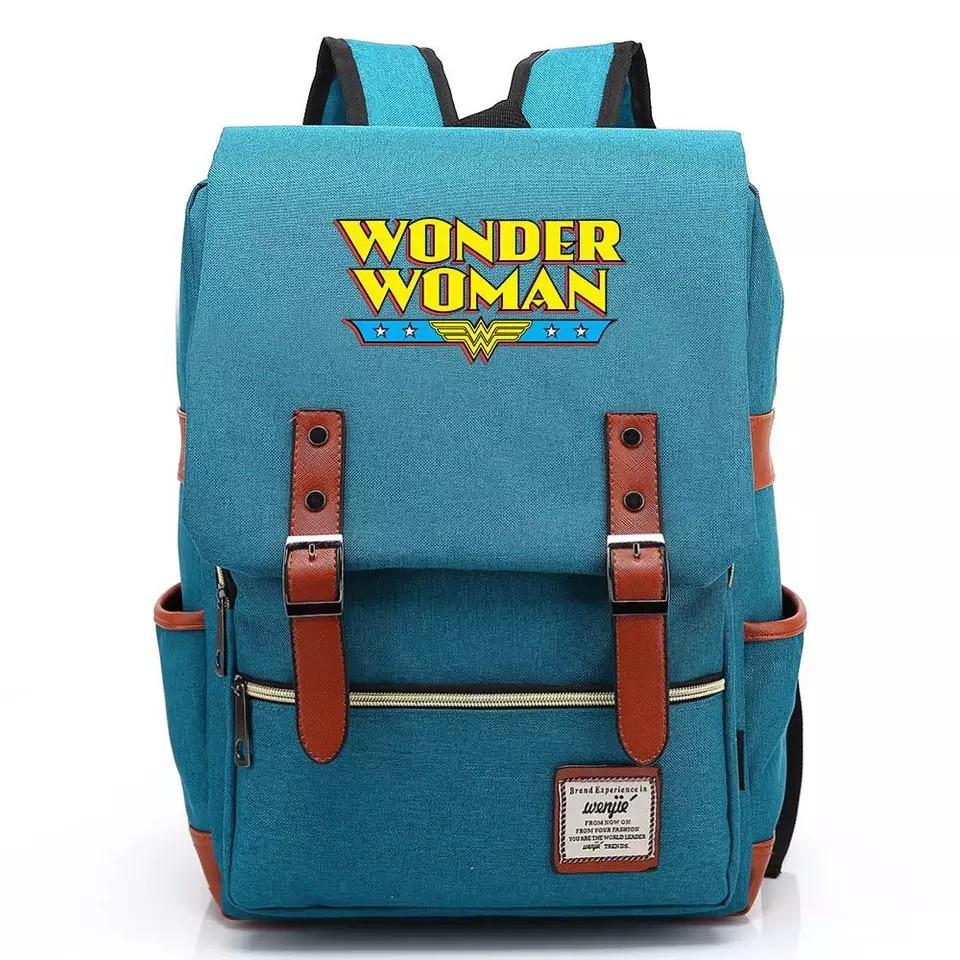 DC Wonder Woman Diana Prince #1 Canvas Travel Backpack Notebook School Bag