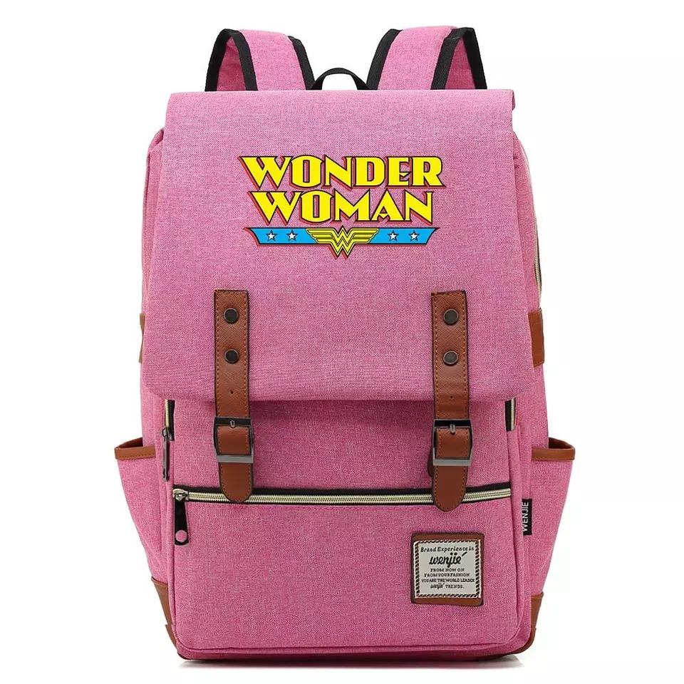 DC Wonder Woman Diana Prince #1 Canvas Travel Backpack Notebook School Bag