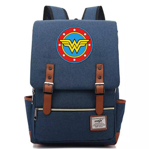 DC Wonder Woman Diana Prince #2 Canvas Travel Backpack School Notebook Bag
